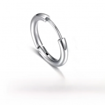 Wholesale Jewelry -- Titanium steel Men's Smooth Hoop Earrings Jewelry 10mm / 12mm / 14mm / 16mm / 18mm / 20mm