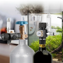 Fzone Mini Dual Stage Co2 Regulator Fish Tank Aquarium Solenoid Valve Bubble Counter Fishing Accessories Carbon Dioxide Reducer