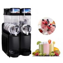 Double Bowl Slush Machine 4L Tank Slush Machine Snow Melting Machine Smoothie Maker Machine Ice Cream Maker 200W