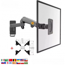 NB NEW F150 3-12kg aluminum Gas spring Monitor tv wall bracket full motion 2 arm 24"-35" LCD mount monitor holder led stand