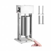 VEVOR Elektrischer Wurstfüller Wurstfüllmaschine 15 L, Edelstahl + Aluminium, 260 W Professionelle