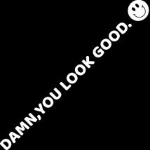 The Text Car Stickers Damn, You Look Good Decoration Rear View Mirror Trendy  Window Car Die Cutting Vinyl Decal