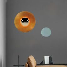 Round Unusual Sconces Led Wall Light Modern Interior Living Room Background Bedroom Bedside Color UFO Wall Lamp Home Decoration