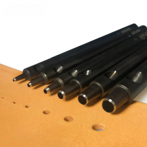 OWDEN 1-5mm 6Pcs Leather Hollow Puncher Set for Paper Thin Plastic Fabric Rubber for Belt Strap Hole Watchband Punch