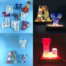 DIY A to Z Letter Resin Silicone Molds Creative Alphabet Letter Epoxy Mold For Resin Craft Birthday Party Home Decoration