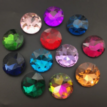 Round Baoshihua Rhinestone All Size All Color 8mm~35mm Fancy Stones Flat Top Pointback Glass Crystals 1216 For Jewelry Making
