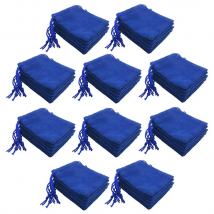 50 Pieces Blue Velvet Drawstring Jewelry Storage Pouch Gift Bags Candy Pouch Christmas Wedding Party Favor Wholesale 5x7cm
