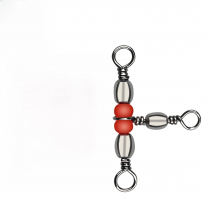 DNDYUJU 10/20pcs Fishing Snap Swivel 3 Way Barrel Swivel Ring Fishing Hooks Lure Line Connector With Beads Fishing Accessories