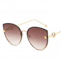 New Fashion Women Female Cat Eye Sunglasses Retro Big Frame Internet Celebrity Sun Glasses Ocean Piece True Film Eyewear UV400