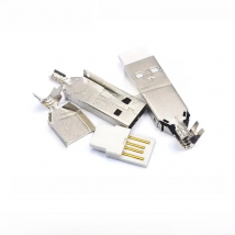 USB 2.0 V8 Type A Male Welded straight plate three piece set Welding Straight Vertical Connector Needle Welding Wire PCB DIY