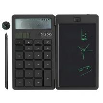 Upgraded Basic Calculator with 6.5 Inch Notepad Standard Calculator Pocket 12 Digits Function 2 in 1 Portable for School Office