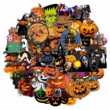 10/30/50/100pcs Halloween Pumpkin Stickers Laptop Bicycle Guitar Skateboard Sticker Kid DIY Graffiti Waterproof stickers