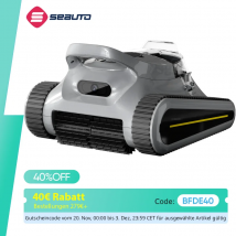 Seauto Robot aspirapolvere per piscina senza fili 180 minuti che corrono a parete per piscine fuori terra e interrate fino a 2150 mq. piedi.