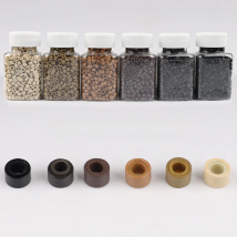 1000Pcs Micro Beads Hair Extension Tool 5mm Lined Beads Premium Silicone Beads for I Tip Hair Extensions Microlink Beads