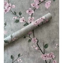 Floral Wallpaper Grey Peel and Stick Wallpaper Flower Self Adhesive  Wall Paper Roll Removable Contact Paper Decorative