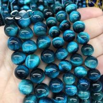 5A Quality Natural Stone Blue Tiger Eye Beads Round Loose Beads 6 8 10 12mm For Jewelry Making DIY Charm Bracelet 15" Wholesale