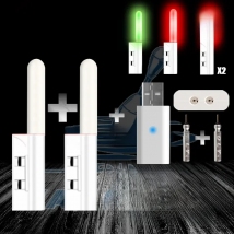 New 2-Piece LED Night Light Electronic Fishing Rod Light CR425 Rechargeable Battery+Dual Port USB Charging Night Fishing Tackle