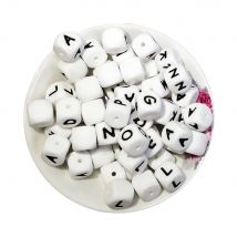 BOBO.BOX 10Pcs Silicone English Alphabet Beads Letter BPA Free Material For DIY Baby Teething Necklace Baby Teether