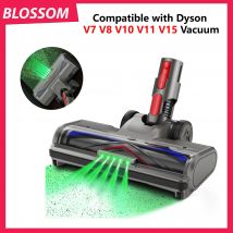 Głowica szczotki rolkowej Blossom do odkurzaczy bezprzewodowych Dyson V7 V8 V10 V11 V15, części zamienne, głowica z oświetleniem LED
