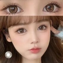 KSSEYE 2pcs Myopic Contact Lenses Color Contact Lenses Contact Lenses With Diopter Natural Grey Black Brown Lens