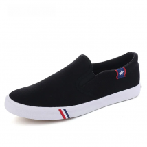 Mens Shoes Casual Canvas Spring Summer Slip-on Unisex Man Fashion Sneakers Flats Breathable Light Black Lovers Shoes Footwear