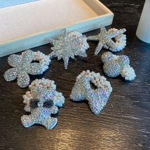 Rhinestone Star Snowflake Hair Accessories Elastic Hair Bands Luxury Crystal Flower Animal Bow Headdress Rubber Bands Wholesale