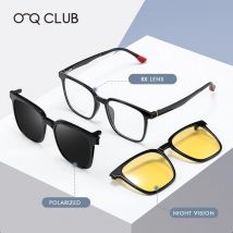 O-Q CLUB NEU IN Magnetischer Clip auf optischer Myopiebrille für Männer und Frauen, polarisierte Sonnenbrille, verschreibungspflichtige Lesebrille # TJ2190