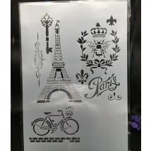 29*21cm A4 Paris Eiffel Tower DIY Layering Stencils Wall Painting Scrapbook Coloring Embossing Album Decorative Card Template