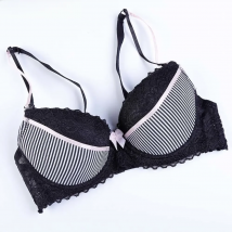 Intimate New push up women striped bra BC cup lace lingerie embroidery sexy young female underwear  soutien gorge