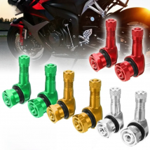 2Pcs/Set 90 Degree CNC Motorcycle Tire Valve Stems Cover NCY Leak-proof TWPO Valve Caps Adapter for Car Motorcycle Bike Scooter