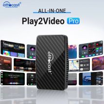 OTTOCAST Neuer Play2Video Pro Wireless CarPlay Android Auto USB-Videoadapter für NetFlix für kabelgebundenes CarPlay-Autozubehör