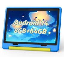 KT1016 Tablet Android 14 per bambini 10 pollici Octa-Core 8 GB RAM 64 GB di archiviazione 1 TB Espandibile Controllo parentale Pre-installato KIDOZ