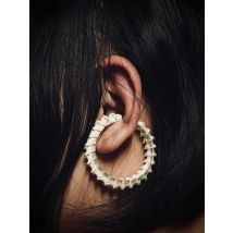 ZHUHE Snake Spine Ear Ring Bone Material Neo-Gothic Style For Women And Men Jewelry Accessories Party Gifts