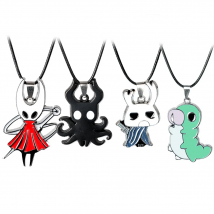 Game Hollow Knight Necklace Octopus Metal Pendant Key Holder Cartoons Rope Choker Fnas Souvenirs Gift Accessories wholesale