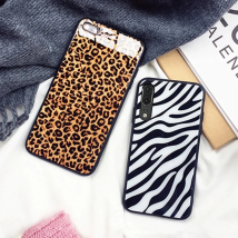 For Samsung A31 A21S A51 71 5G A55 A15 A21 Case Zebra Leopard print Hard Glass Cover For Samsung A35 A20 A20S A30 A30S A40 A50S