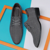 Men Classic Business Shoes Man Dress Shoes Fashion Korea Pointed Toe Lace-Up Formal Wedding Shoes Men Black Lattice 999