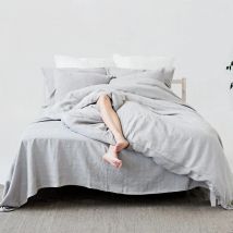 Healthy Antibacterial ,100% Hemp,  Bed Sheet  Set, AU UK Size, Caramel Gray Natural  White Colors,  Customize