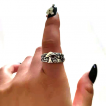 5pcs Vintage Star Flower Pattern Ring for Women Men Multi Size Femme Statement Retro Punk Hip Hop Biker Finger Party Night Club