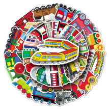 10/30/50PCS Cute Cartoon Retro Train Sticker DIY Laptop Luggage Skateboard Graffiti Decals Sticker for Kid Toys