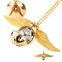 Harri Potter Golden Wings Snitch Action Toys Watch Quartz Pocket Watch Necklace Quidditch Balls