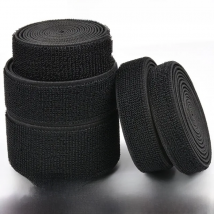 1Meter Elastic Hook and Loop Fastener Tape Elastic Band No Adhesive Loop Strips Nylon Fabric Sew on DIY Cloth Shoe Accessories