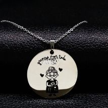 Spain Grandmother Stainless Steel Necklace for Women Grandma mama abuela Pendant Necklaces Jewelry Gift collares mujer N1227S01