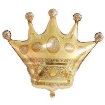 One Large 39 Inch Princess Rose Gold Crown Baby Shower Birthday Party Decoration Aluminum Film Balloon