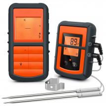 ThermoPro TP08C Dual Probe Backlight 150M Wireless BBQ Grill Food Meat Thermometer For Kitchen Cooking