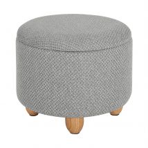 WOLTU Pouf portaoggetti ottomano pieghevole Sgabello imbottito con coperchio Gambe in pino Salvaspazio per soggiorno Camera da letto Decalcomania domestica