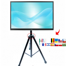 DLS-12MT new Universal 14"-55" height adjustable 50kg tilt LCD tv floor tripod stand VESA 400X400 300x300 monitor holder trolley