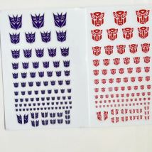 2 Styles 90+ Transformation robot toys G1  sticker Symbol Decal for Custom DIY Toys Accessories Decoration