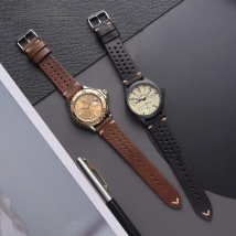 EACHE Design Vintage Leather Rally Watch Straps Brown 18mm 20mm 22mm Watchband Watch Accessories