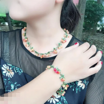 factory wholesale price of blueberry cranberry color stone lapis lazuli necklace jewelry women, multi mode