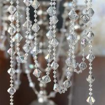 2026 Festival Decoration Bead String Clear Colored Round Diamond Scale Shape Bead String For Wedding Valentine's Easter Birthday